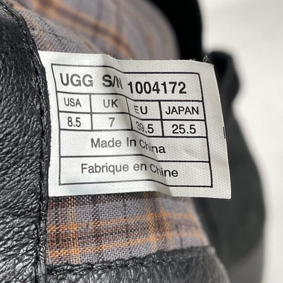 UGG Riding Boots Womens 8.5 Darcie Black Knee High - Picture 3 of 10